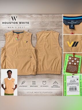 Houston White x Target Men’s Tan V-Neck Vest – Size Medium – NWT
